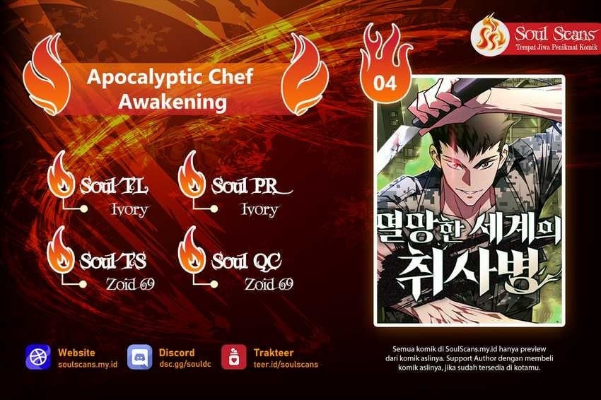 Apocalyptic Chef Awakening - Chapter 4 - Page 1