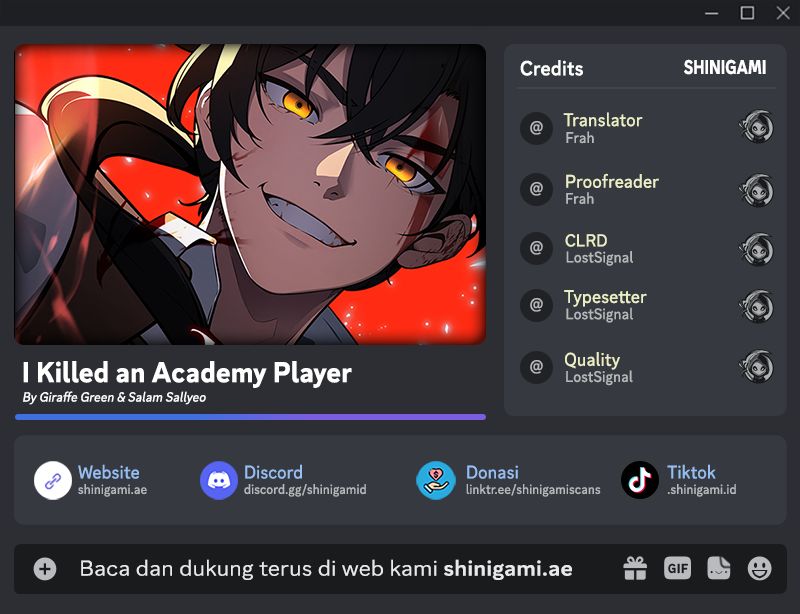 I Killed An Academy Player - Chapter 15 - Page 1