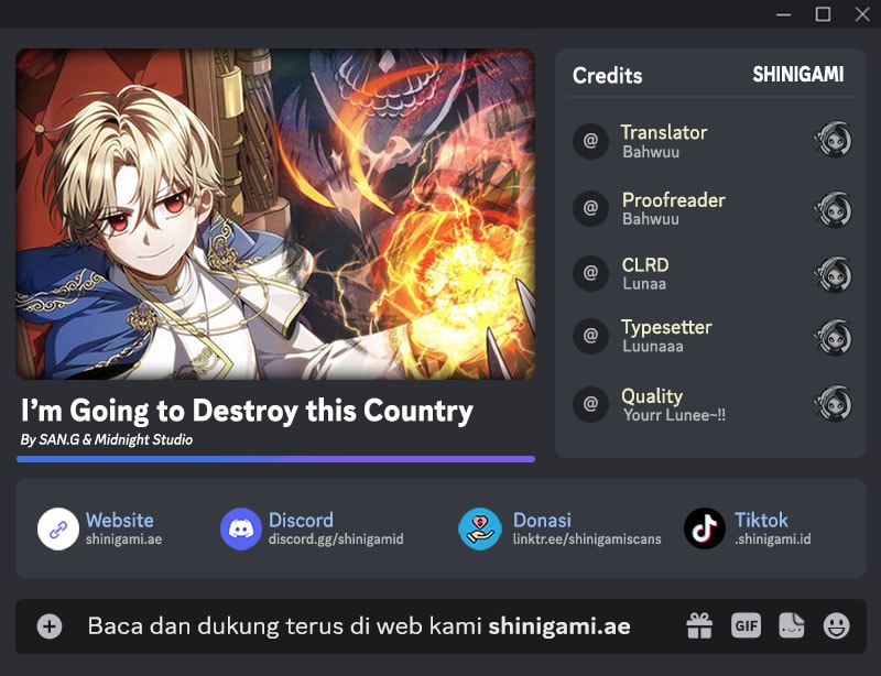 I’m Going To Destroy This Country - Chapter 12 - Page 1