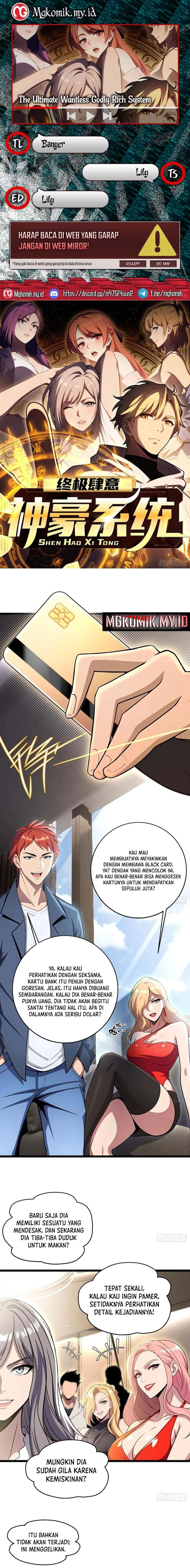 The Ultimate Wantless Godly Rich System - Chapter 33 - Page 1