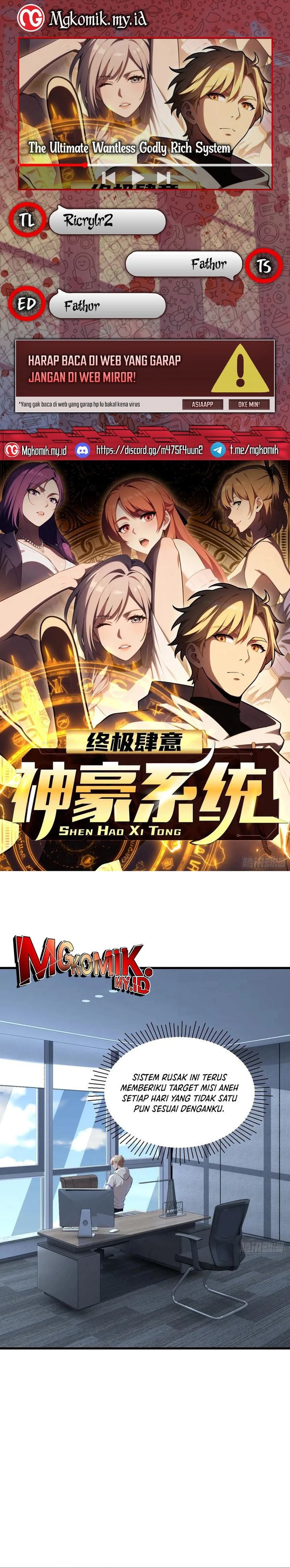 The Ultimate Wantless Godly Rich System - Chapter 54 - Page 1